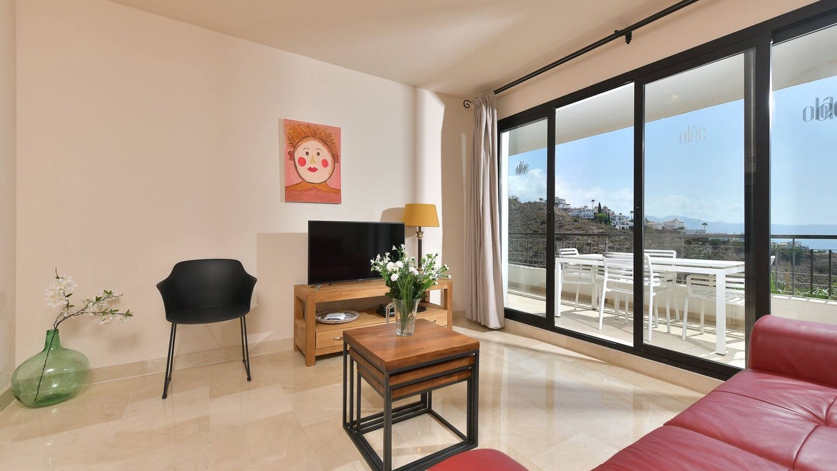 Torrox Costa Apartment | Apartment with side sea view. Parking & Wifi