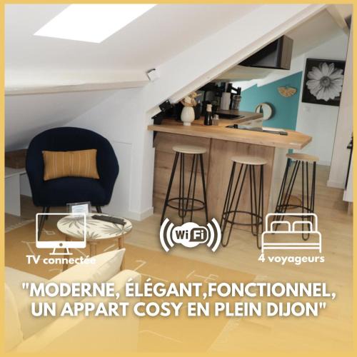 Faubourg Sud Apartment | Appart Dijon, 4 couchages, Centre ville historique