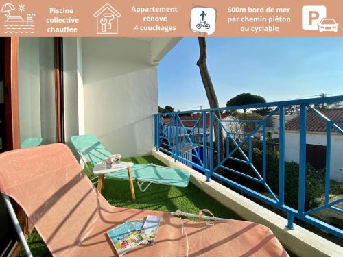 Bretignolles-sur-Mer Apartment | Appartement cosy avec piscine chauffée proche mer et centre – rénové et calme - FR-1-231-280