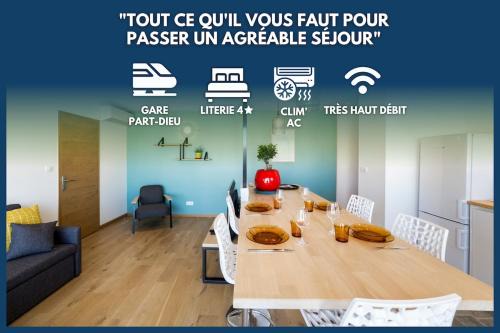 Villette - Maisons Neuves Apartment | Appartement COCON Balcon et Clim - Lyon Part-Diev - Dreamy Flat Lyon