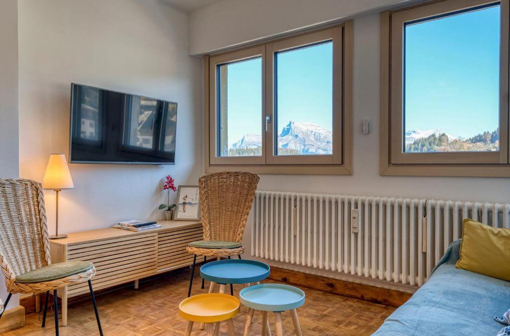 Megeve Apartment | Appartement rénové, centre Megève, 1 chambre + cabine, proche télécabine, 5 pers. - FR-1-453-280