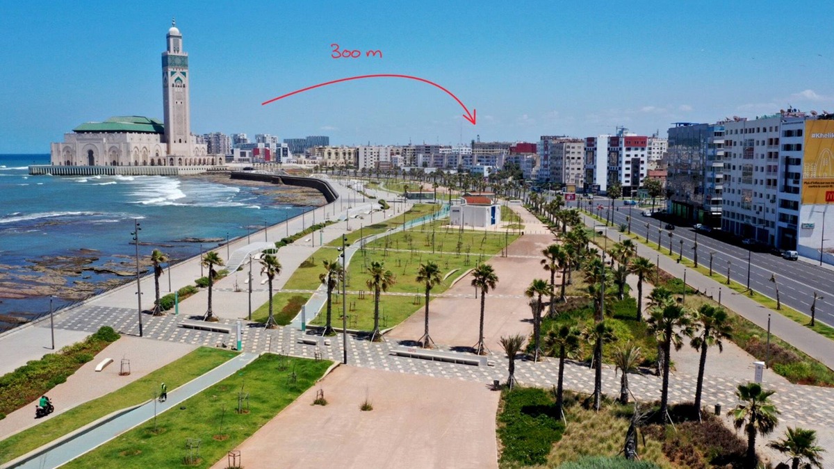 Boulevard de la Corniche Apartment | Appt 2 Chambres Près de L'océan et la Mosquée Hassan II