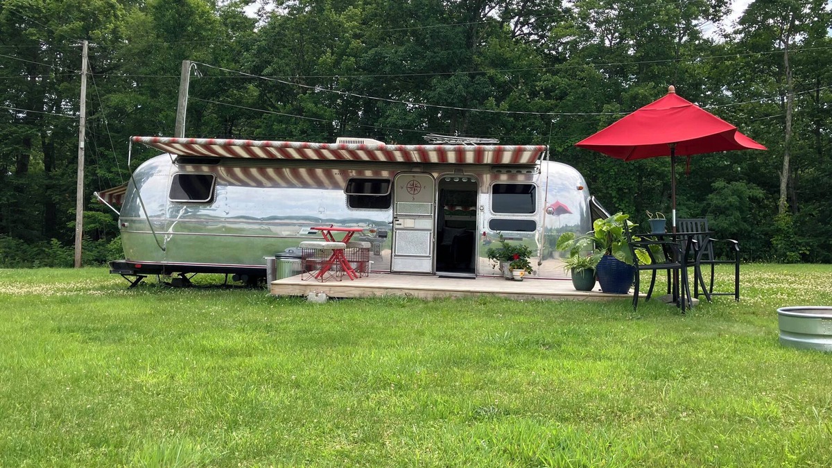 Hico House | Archie the Airstream in the New River Gorge National Park beside local Brewery