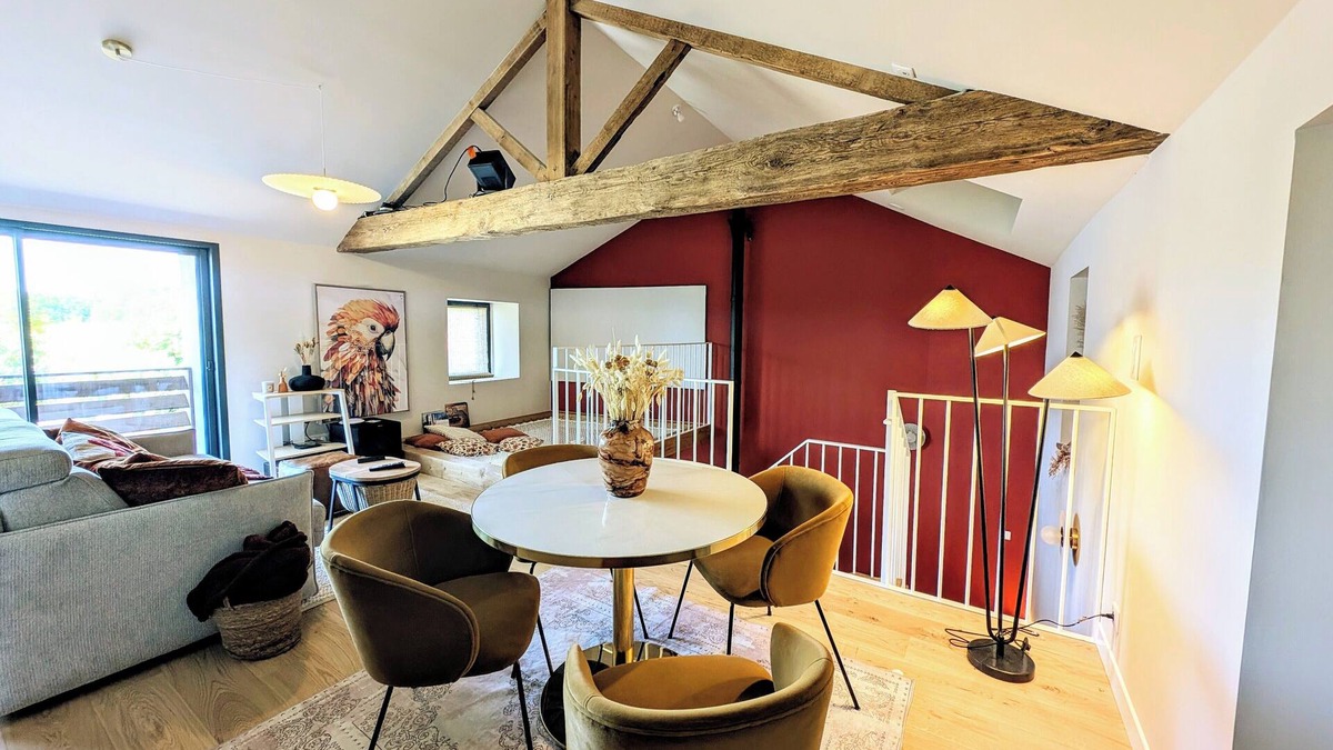 Monnieres House | Architect loft with private Jacuzzi - Home cinema - large hammock
