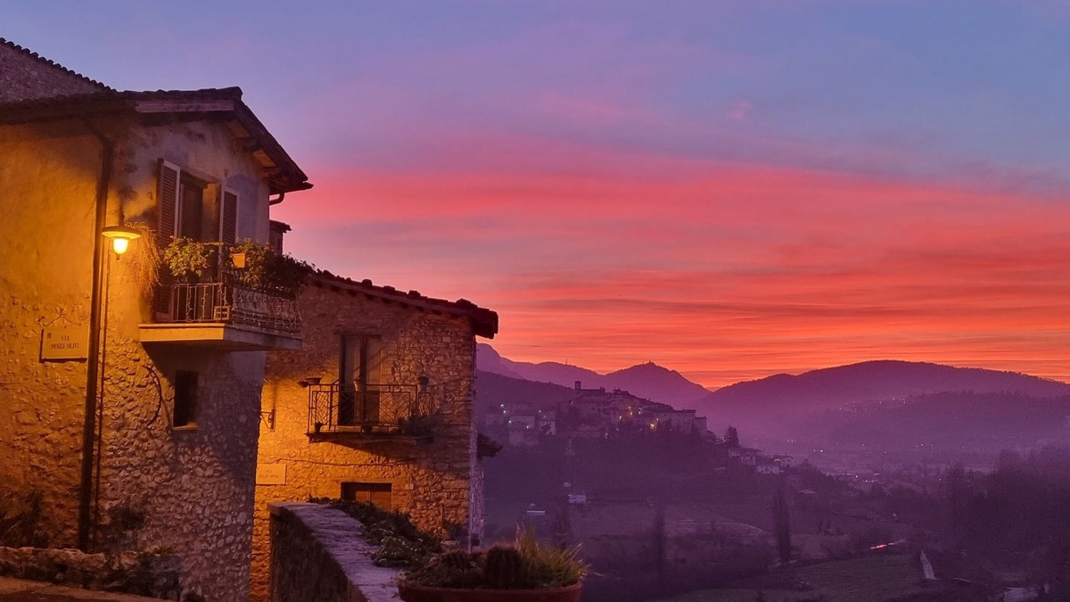 Arrone House | Argenti House - The balcony on the Valnerina