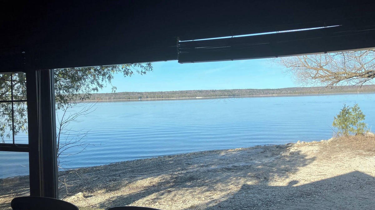 Sturgeon Bay Cabin | At The Bay. located on the beach.