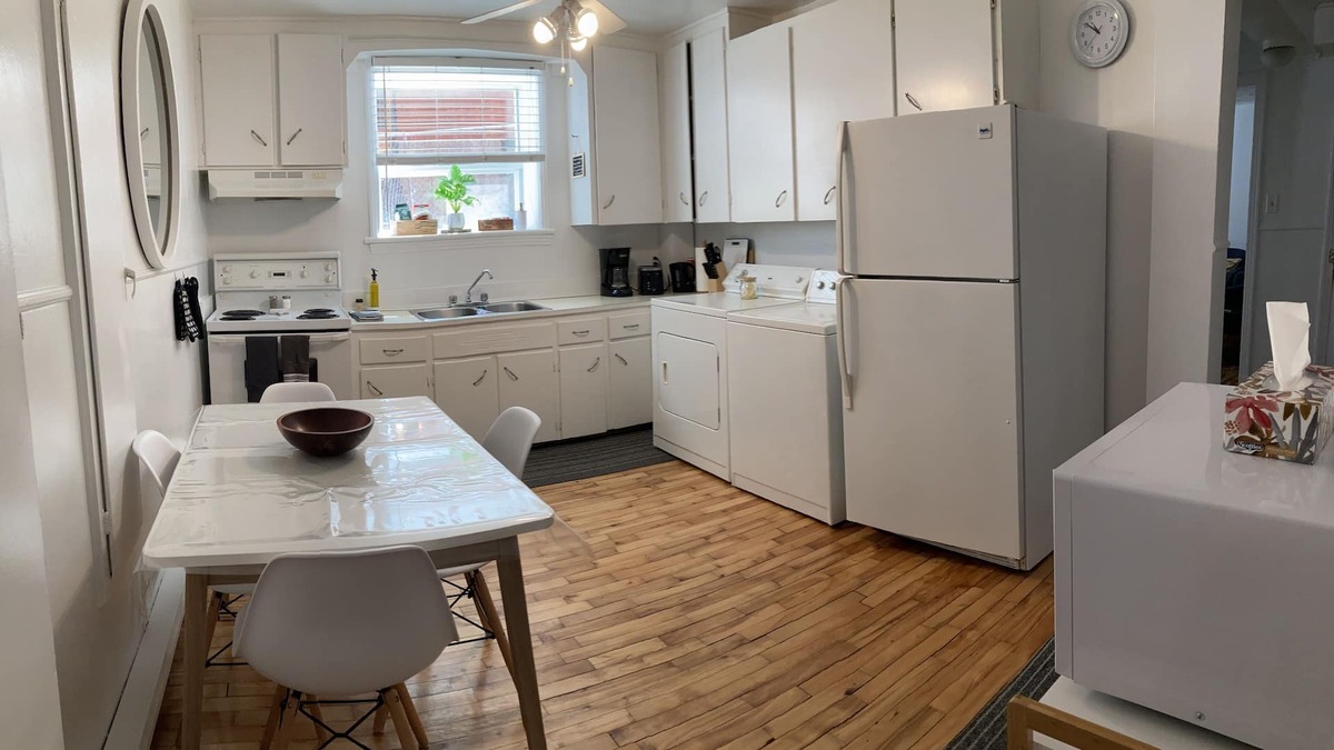 Sherbrooke Apartment | At the small stained glass window
