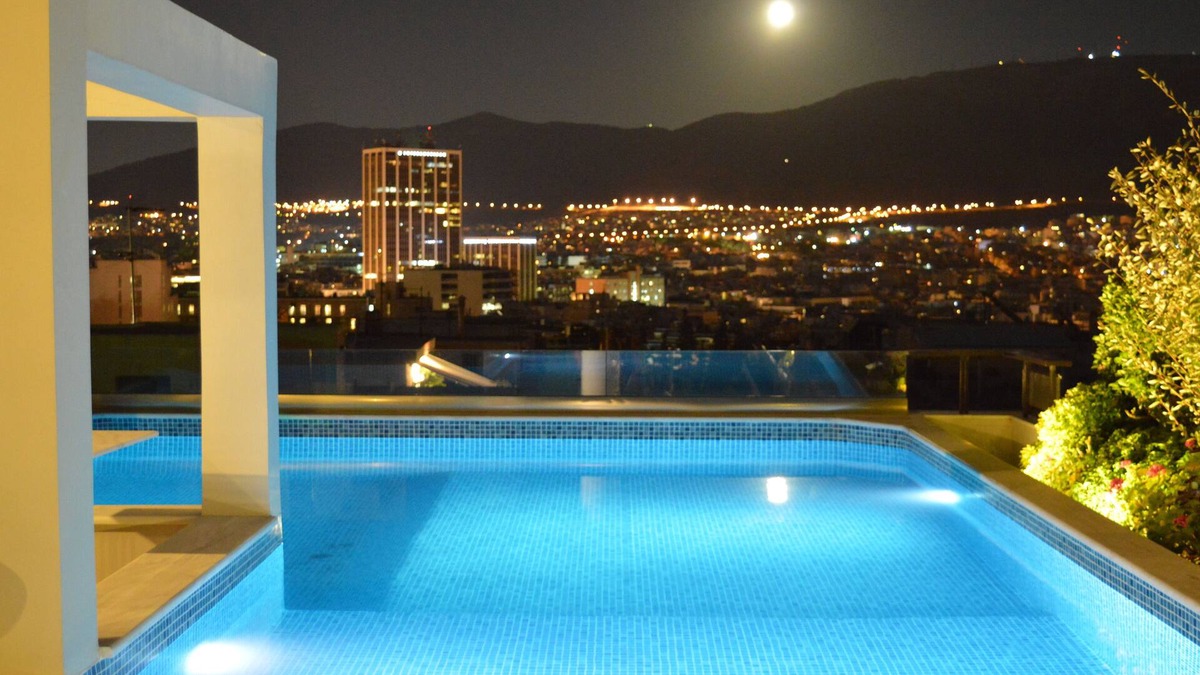 Kolonaki Apartment | Athens Lycabettus Hill Penthouse, private roof garden & pool
