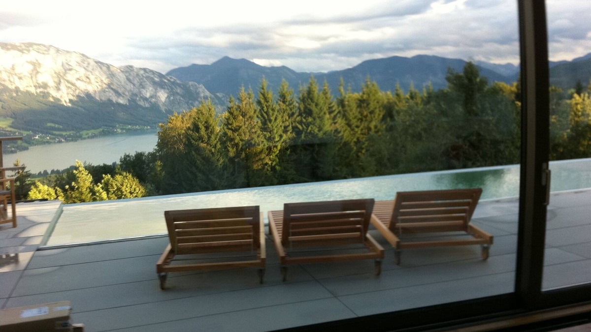 Nussdorf am Attersee Villa | Attersee luxury Design Villa, Pool and sauna, great views, quiet and solitary♥️