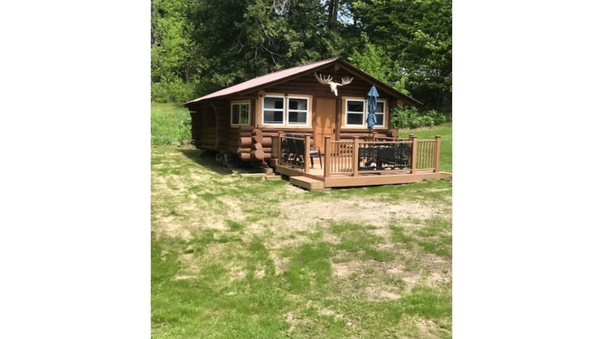 Northome Cabin | Authentic Log Cabin Island Lake Pet Friendly Northshore Bay Resort