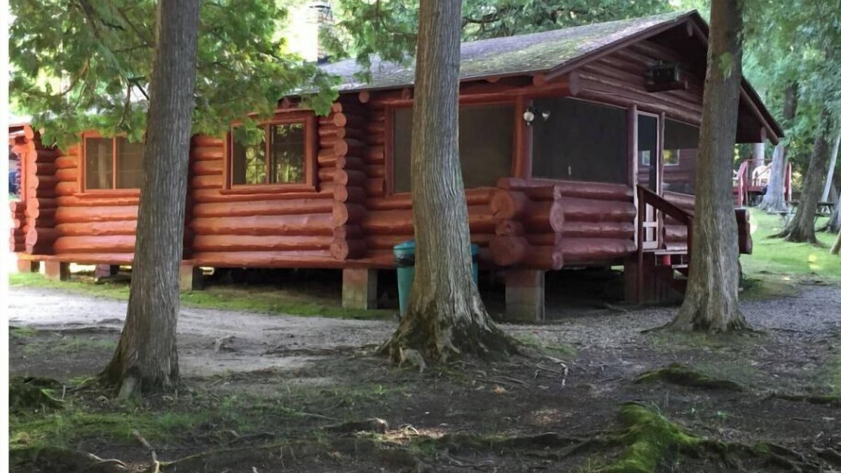 Northome Cabin | Authentic Log Cabin Pet Friendly Island Lake Northshore Bay Resort