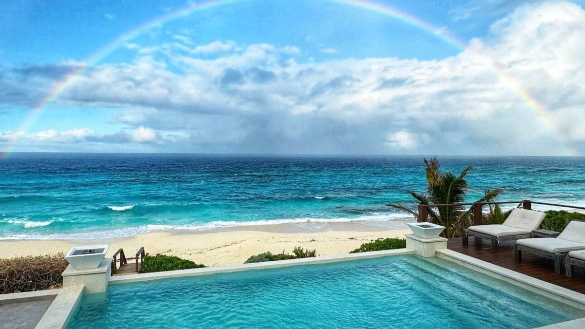 Great Guana Cay Villa | Bali Style Luxury Beach Front Pool Home with Amazing Views. 5 BR, 5.5 baths