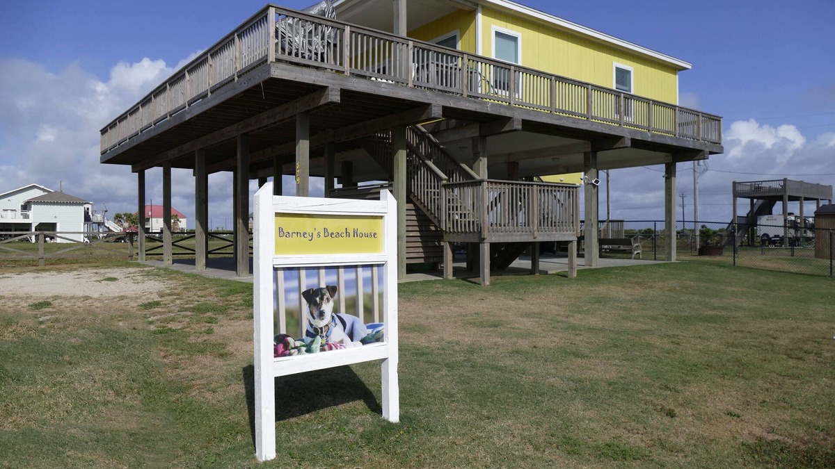 Port Bolivar House | Barney's Beach House - Ocean Front Fenced in yard for dogs