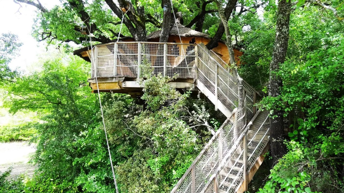 Esparron-de-Verdon Cabin | Baumhaus 24m² 1 Schlafzimmer - mit Toiletten 2 bis 4 Personen - 2 Personen. im Preis inbegriffen