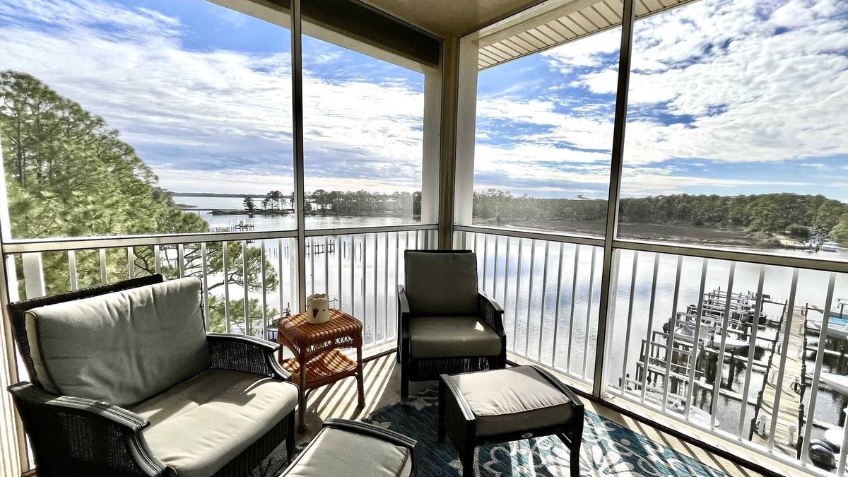 Gulf Shores Condo | Bay John 406 Water Front 3/3 near shopping, dining, & boat friendly!