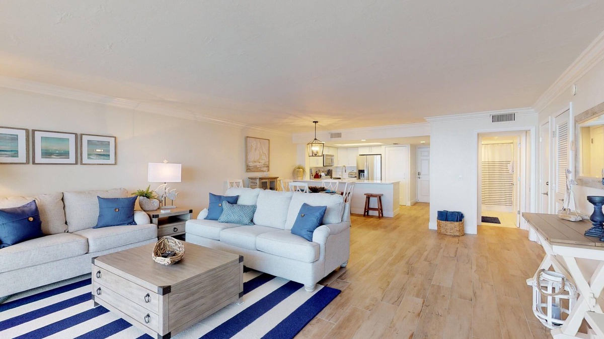 Punta Rassa Apartment | Bay View Tower 735 Beach views from your private Lanai, enjoy sunsets