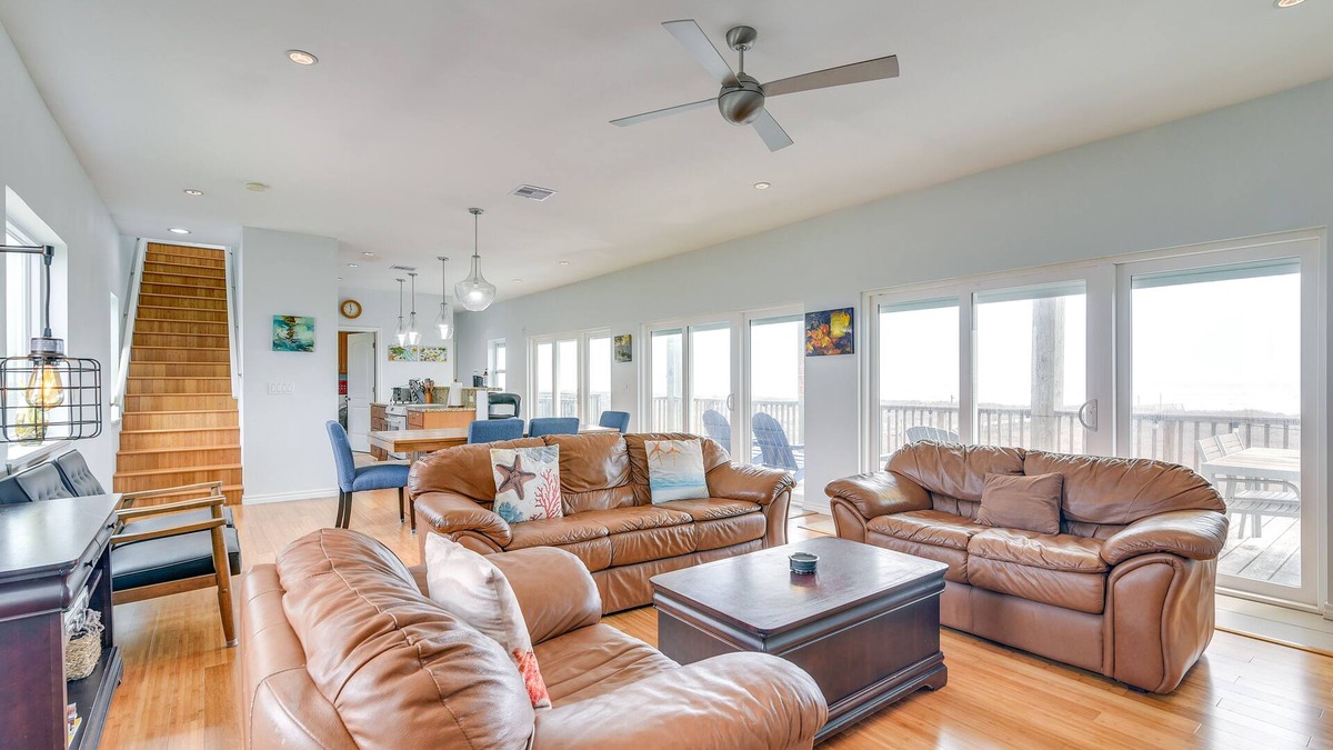 Freeport House | BBQs + Decks: Oceanfront Surfside Beach Home