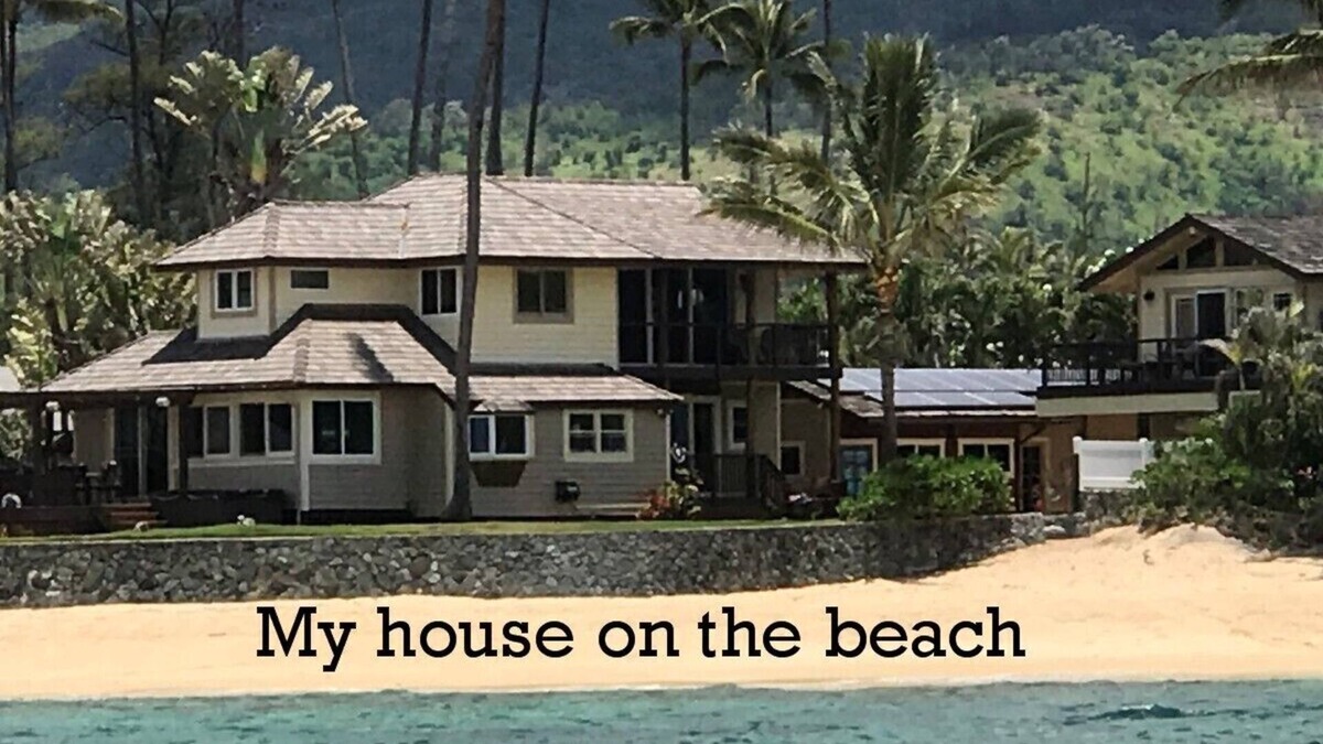 Waialua House | Beach Front 180 Degree View Of The Ocean - Gorgeous