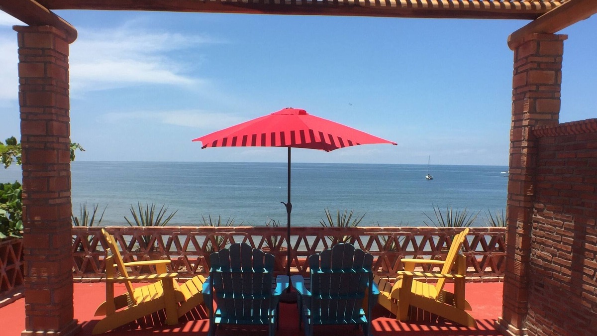 Chacala Apartment | Beach Front Compound W/Casita & Private Terrace: Sleeps 4@$45 a nite per person
