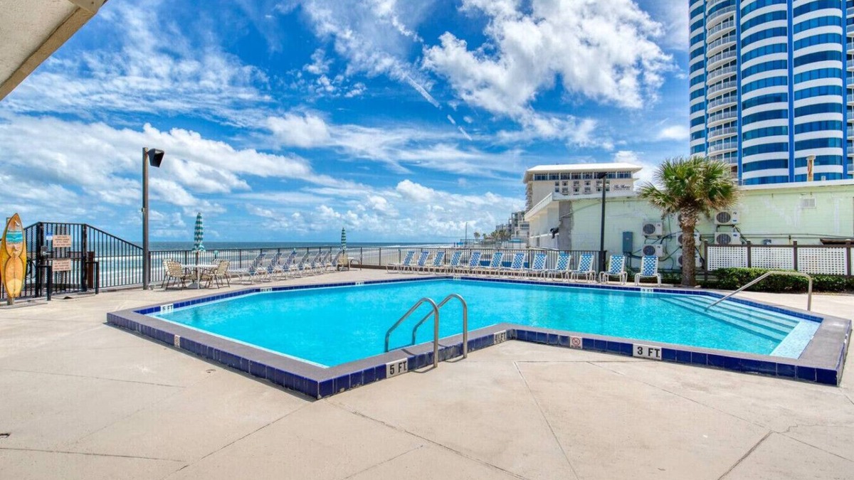 Daytona Beach Shores Apartment | Beach Please! Pool + Balcony Ocean Views