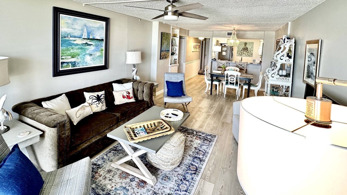 Gulf Lagoon Beach Condo | "Beach Please" PCB - Small Pet Friendly 2/2 Condo ON Beach! FREE Beach Chair Svc