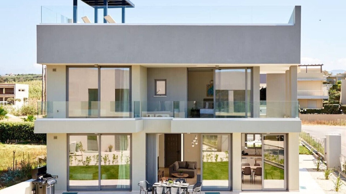 Pyrgos Psilonerou House | Beach Sand Villas | Beachfront Roof Pool Seaviews