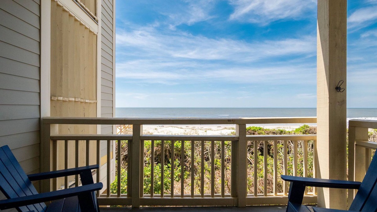 Caswell Beach Condo | Beach Therapy: Oceanfront Condo with Seasonal Community Pool