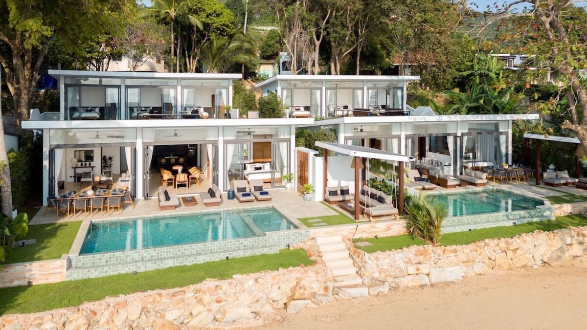 Ang Thong Villa | Beachfront 9BR Sunset Villas w/Staff & Saltwater Infinity Pools