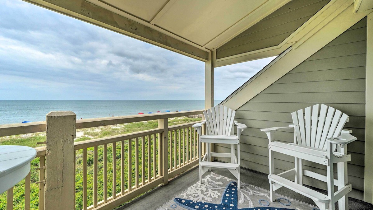 Caswell Beach Condo | Beachfront Condo w/Unobstructed Ocean Views!
