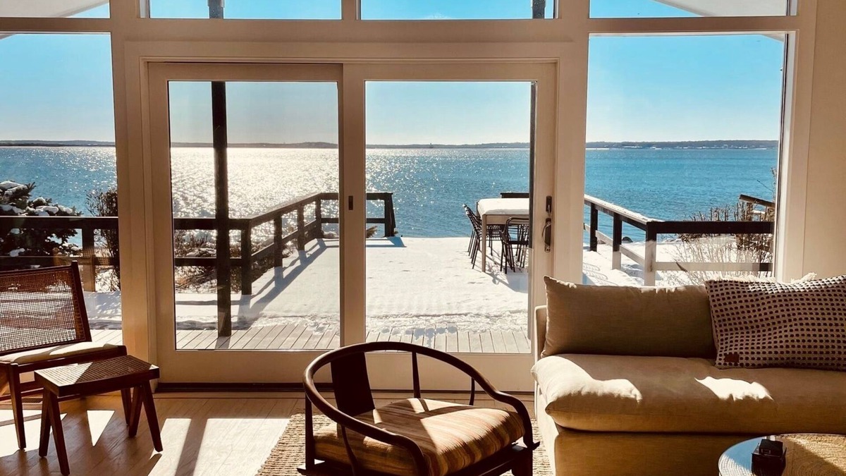 Orient House | Beachfront Heated Pool Hot Tub Orient Village Modern Dream Home