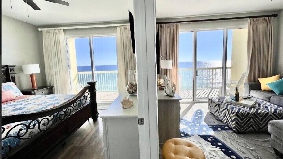 Miramar Beach Condo | BEACHFRONT! OCEAN VIEW from MASTER BR & LR, + free beach service.