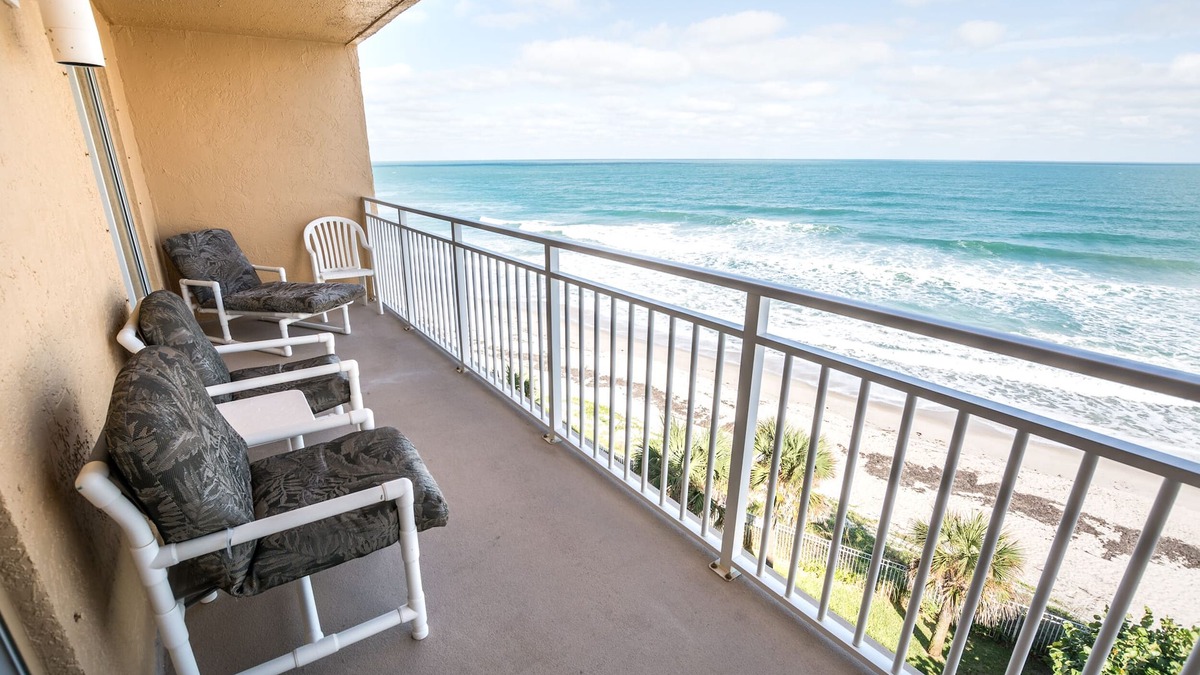 Indian Harbour Beach Condo | Beachfront Vacation Rental, Beautiful Views from the 6th story balcony.