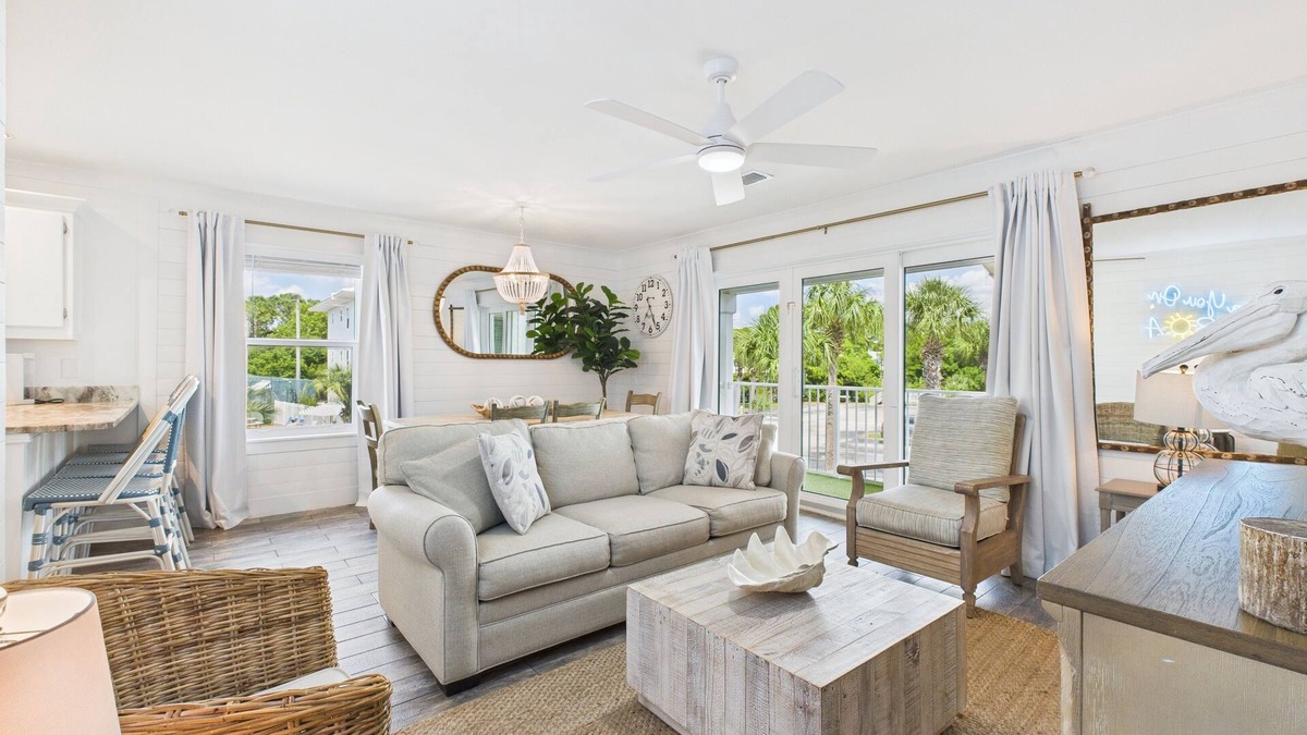 Seagrove Beach Condo | Beachside Retreat 423–Steps to the Beach–Sleeps 7