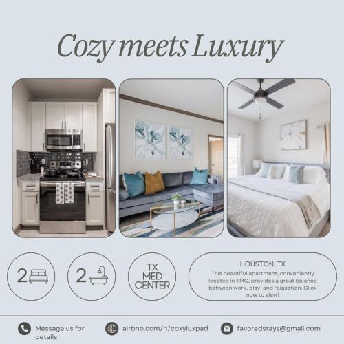 South Main Apartment | Beautiful 2 BR 2 BA, NRG, Medical Center, Downtown, Free WiFi, Pool