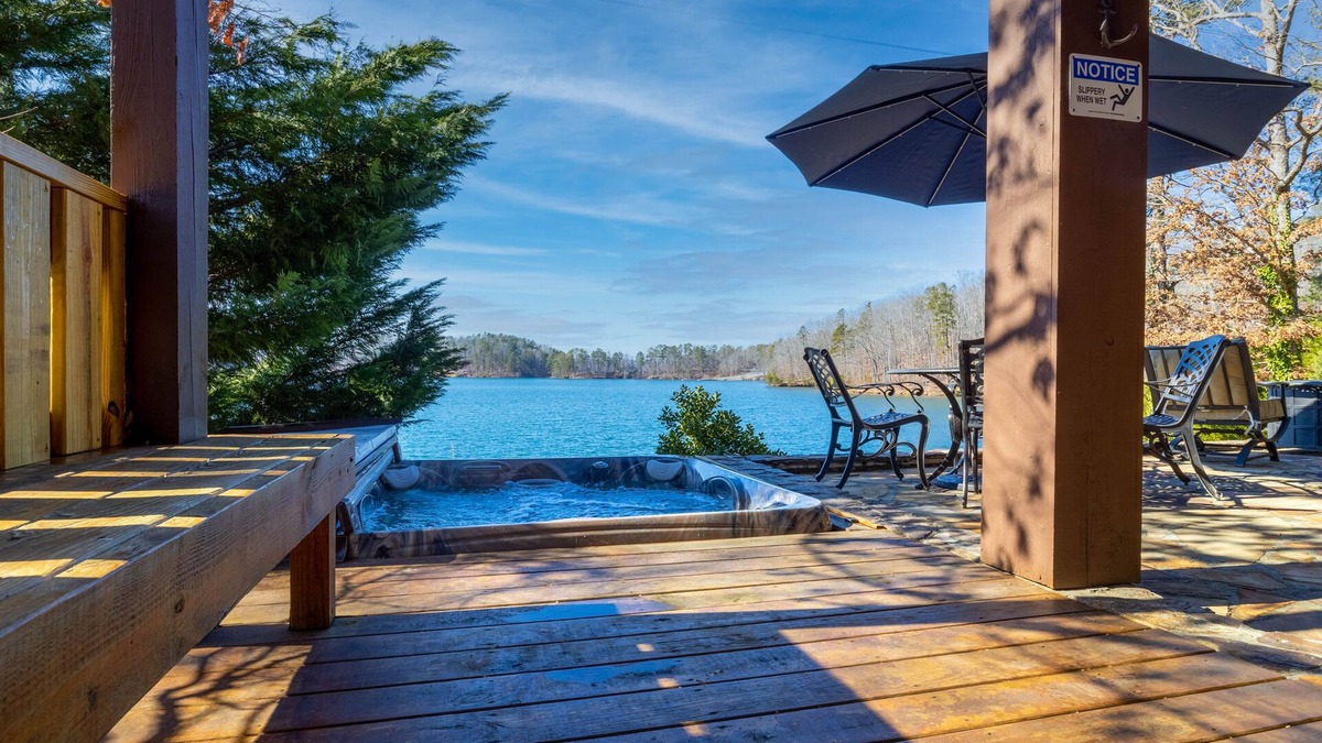 Six Mile House | Beautiful and spacious home near Warpath Landing with hot tub and dock!
