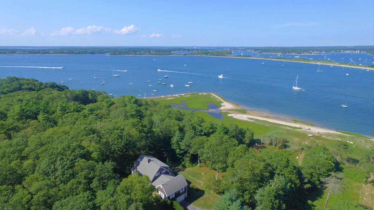 Cataumet House | Beautiful beach front home on exclusive Scraggy Neck for rent