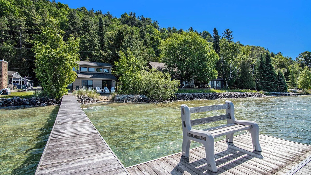 Lake Township House | Beautiful Beachfront Home on Crystal Lake