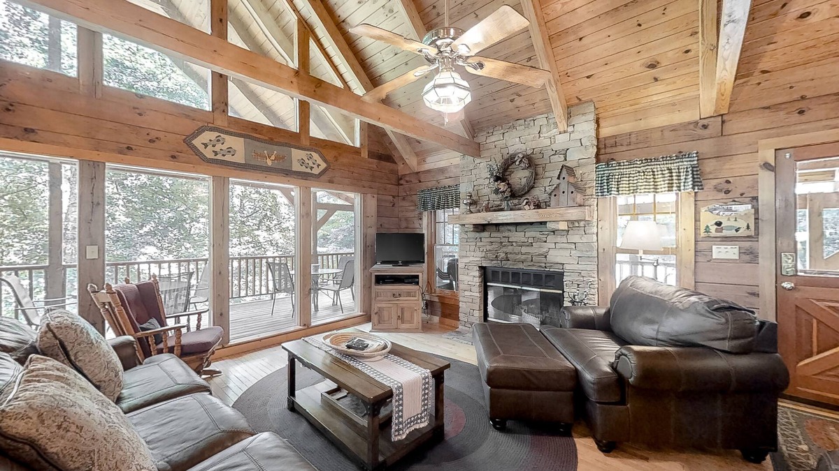 Townsend Cabin | Beautiful custom cabin on private lake w/Free Attraction TIckets & hot tub
