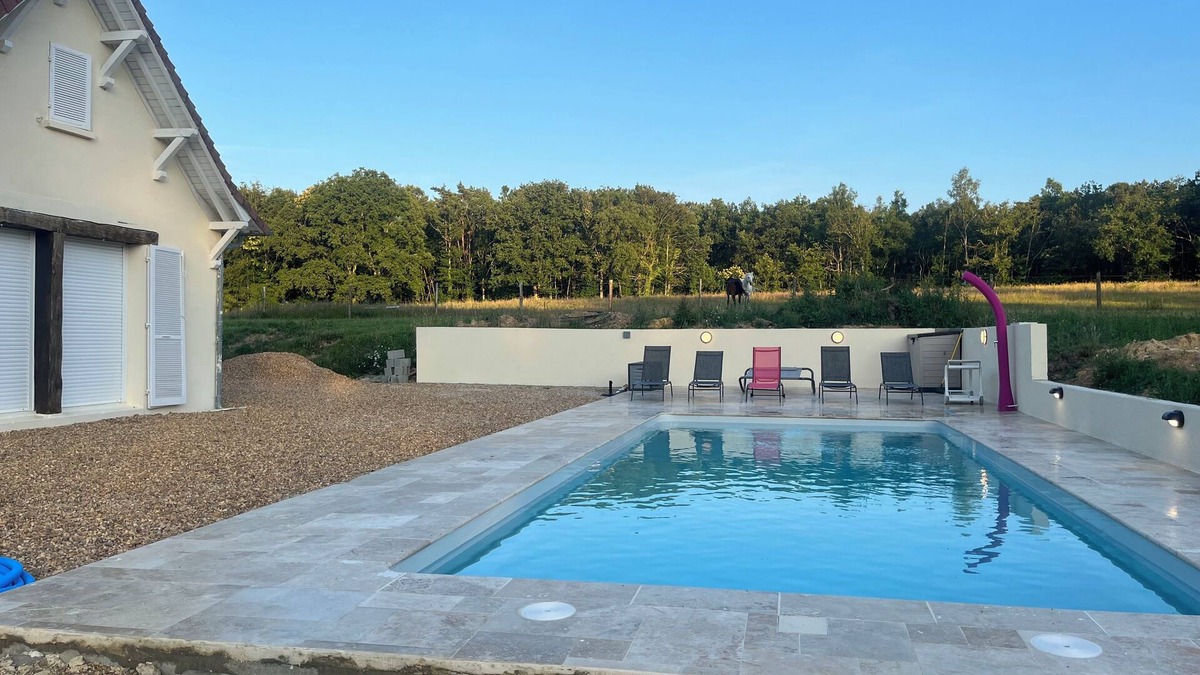 Saint-Mars-d'Outille House | Beautiful renovated farmhouse with 10m pool in the middle of the forest