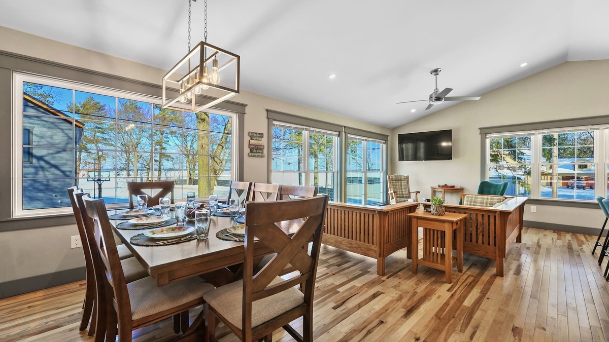 Prudenville House | Beautiful lake views. Steps from small neighborhood beach.