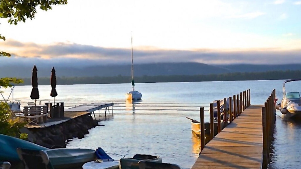 Diamond Point House | Beautiful Lakefront Home with Beach and Dock Slip