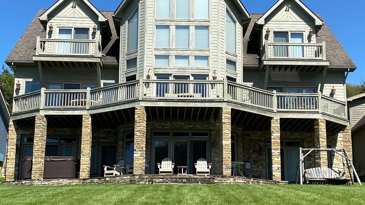 McHenry House | Beautiful Lakefront Home with Hot Tub Near Mountain and Attractions