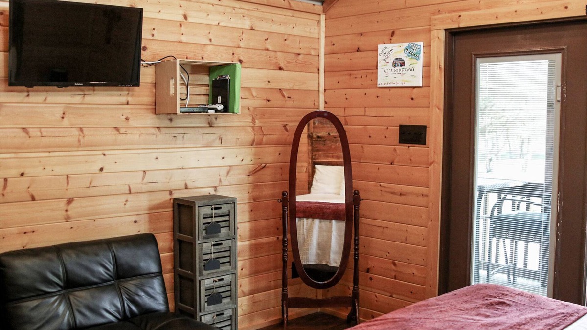 Pipe Creek Cabin | Beautiful Log cabin overlooking a meadow