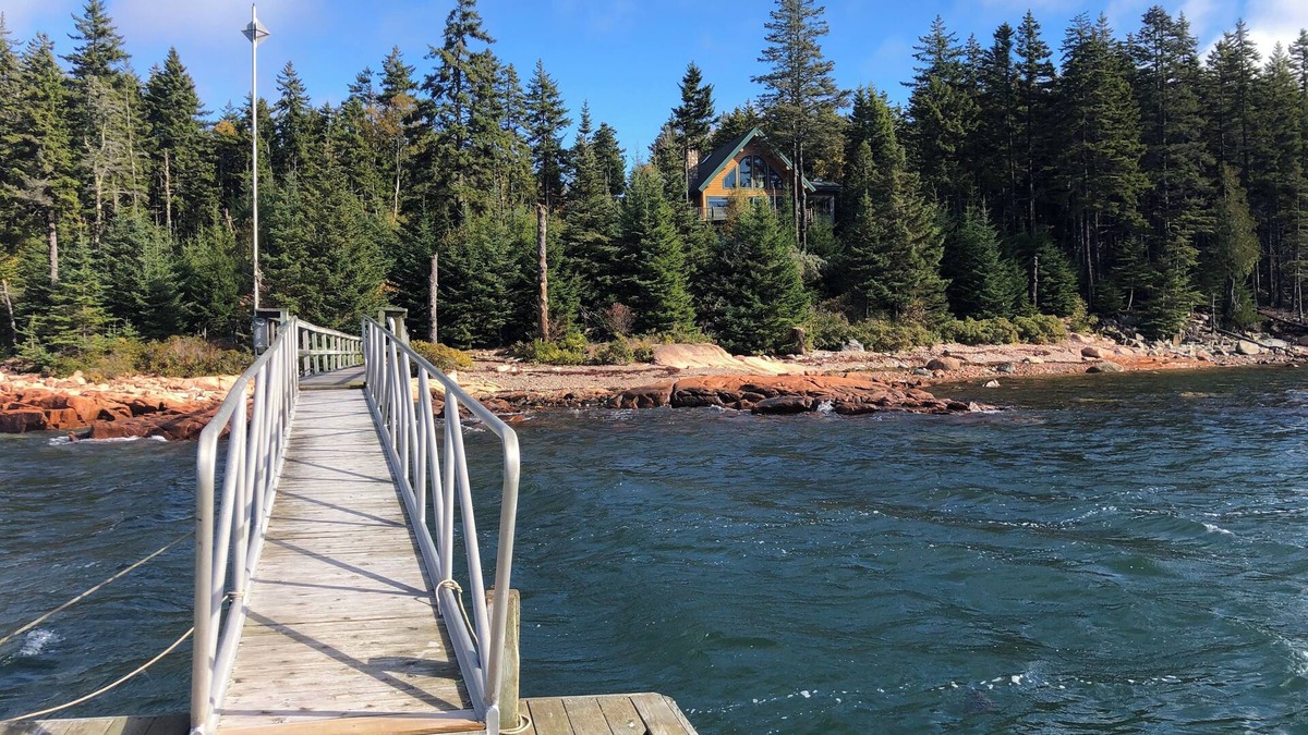 South Gouldsboro House | Beautiful Ocean Views, Large Cabin Home with Floating Dock. Oceanfront, Spacious