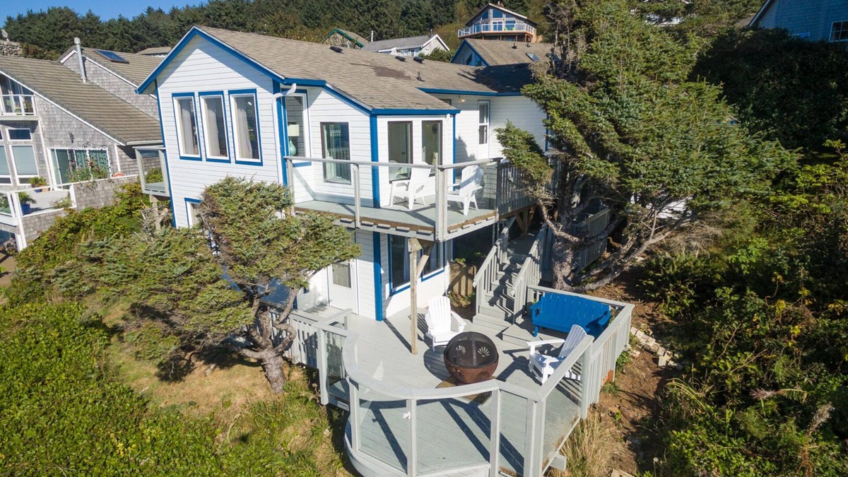 Cloverdale House | Beautiful oceanfront home with sweeping views, multiple decks, and pet friendly