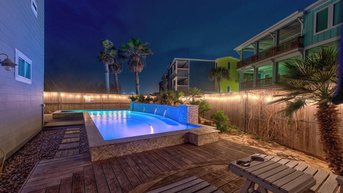 Safe Harbor House | Beautiful private pool, spacious back yard great for family fun!