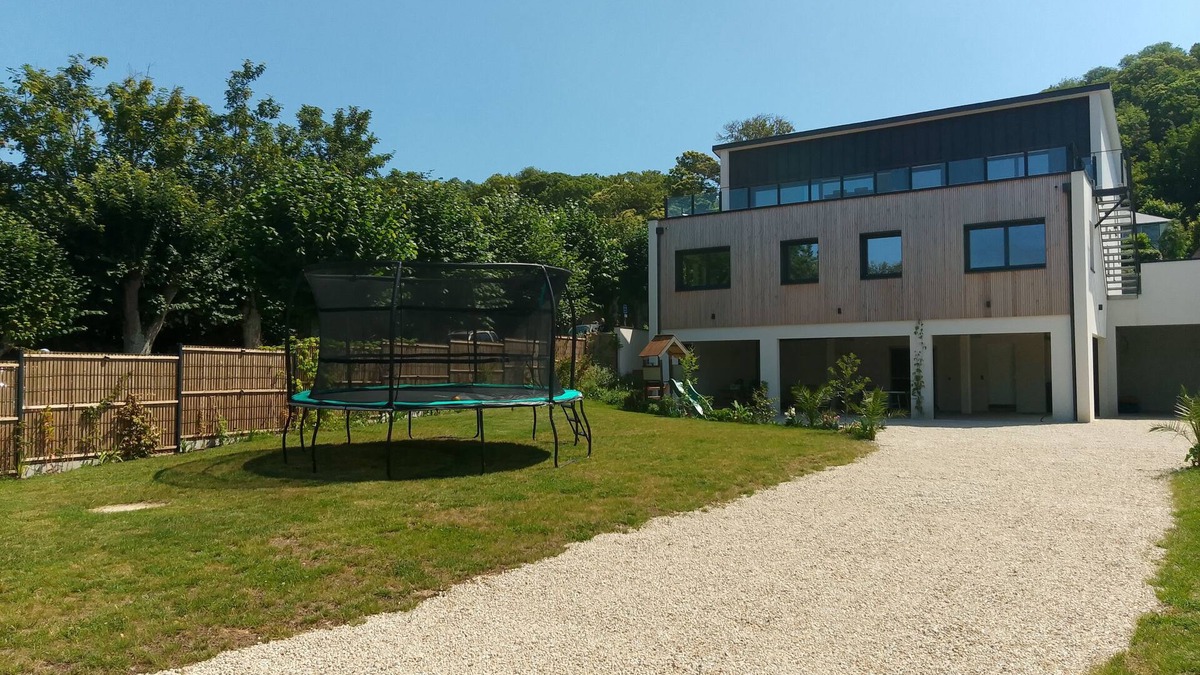 Plerin House | Beautiful Recent Modern House Large Terrace Garden Sea View. Sea 40 Meters Away!