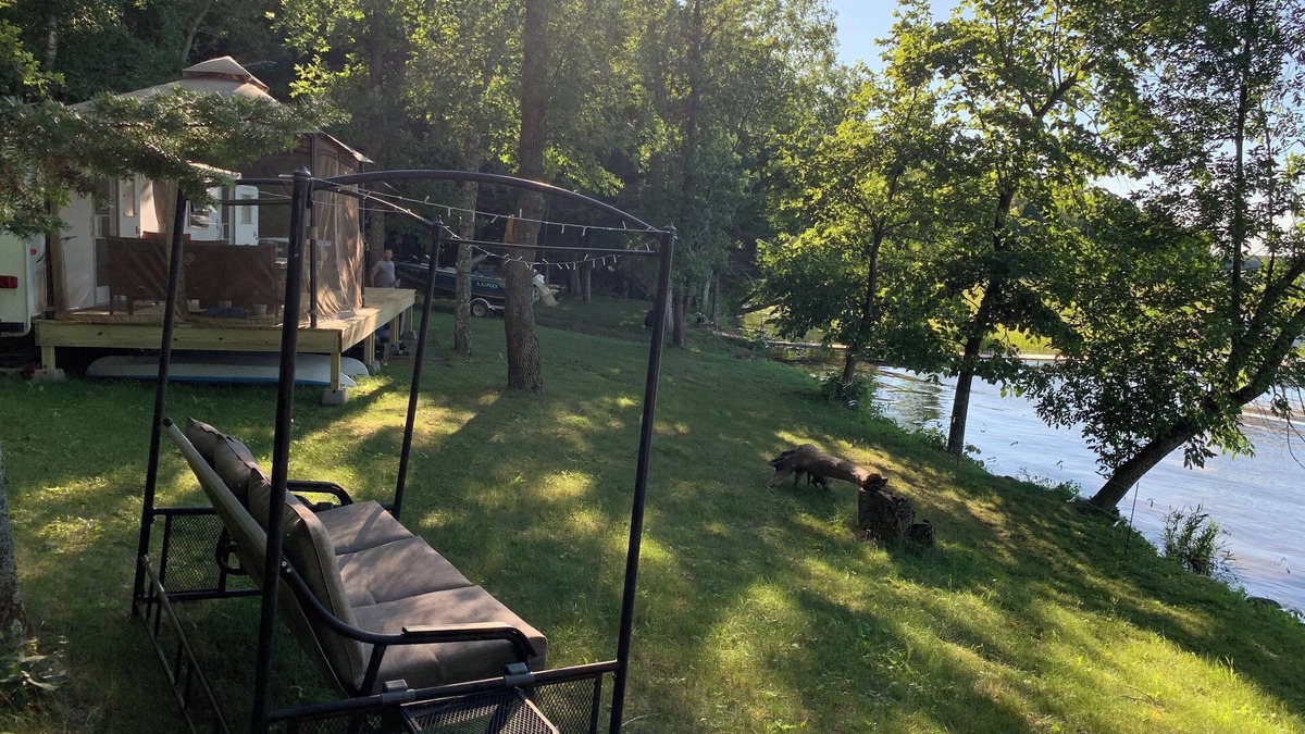 Becker County House | Beautiful remote camping on the lake in the comfort of a 38’ camper.