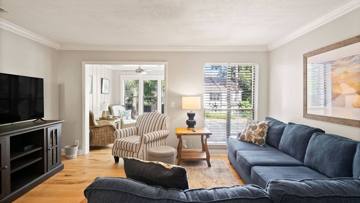 Saint Simons Heights Condo | Beautiful South Island, Fully Remodeled, 3 Bedroom Escape with Sunroom