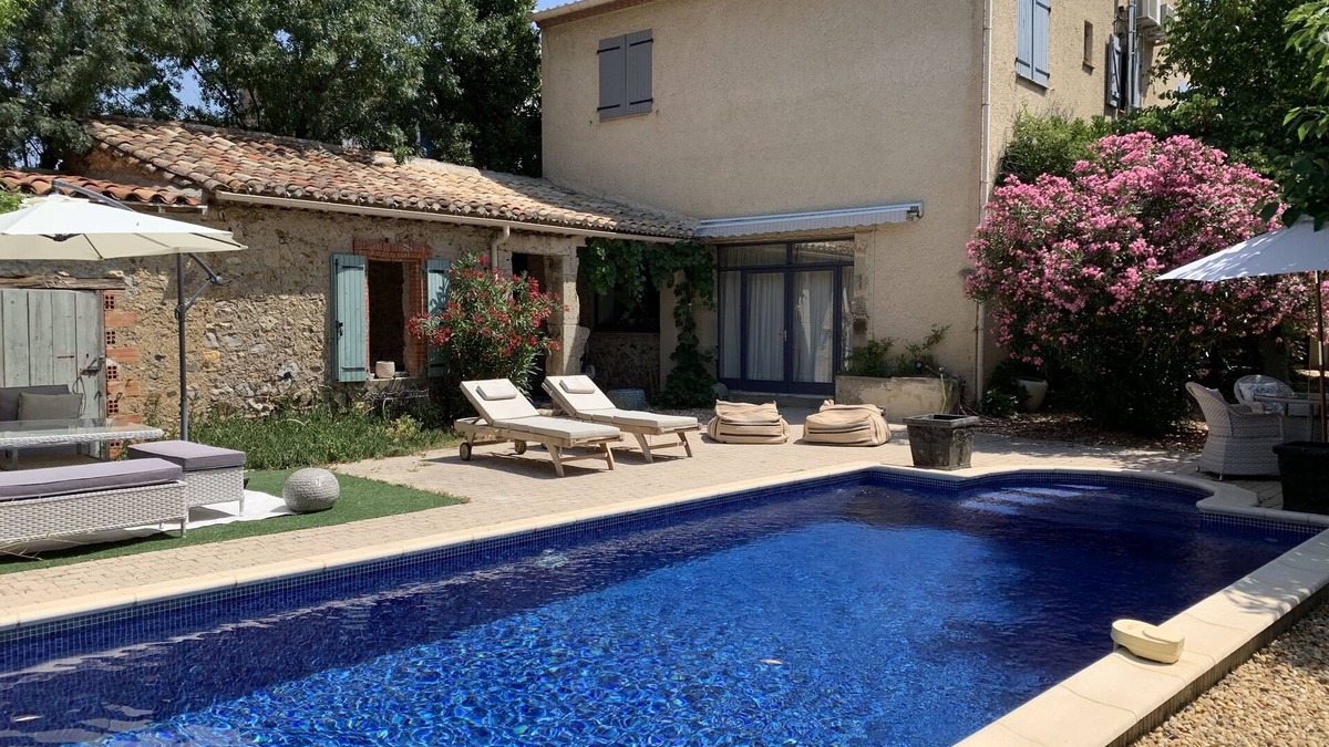 Laurens House | Beautiful spacious stone winemakers house heated pool, 4 beds, air con, 3.5baths